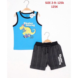 SIZE 2-9 (10-24kg) ĐỒ BỘ BÉ TRAI SÁT NÁCH YOYO IN KHỦNG LONG