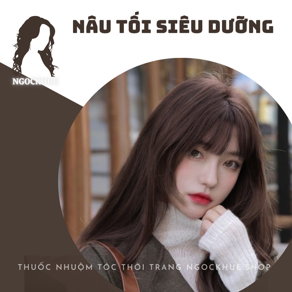 thuốc nhuộm tóc nâu tối + tặng kèm trợ dưỡng - Ngọc Khuê Shop