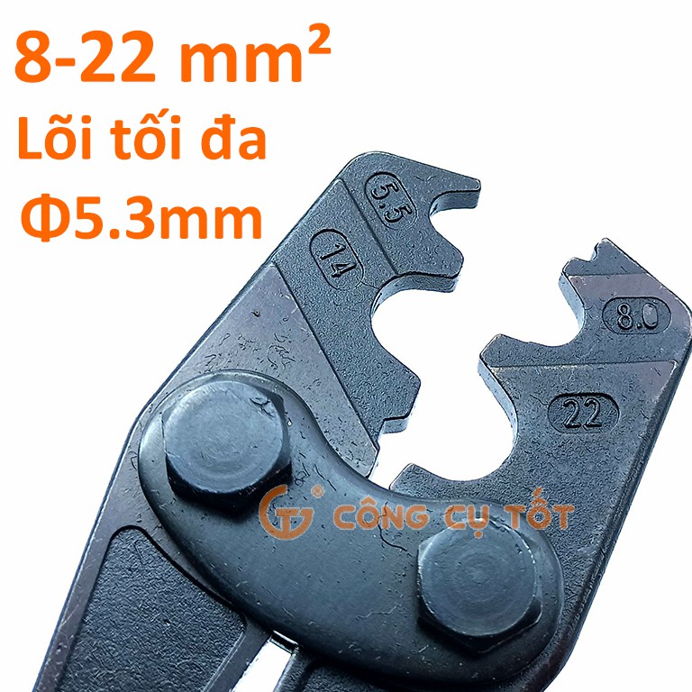 Kìm bấm cos cộng lực 350mm Century số 22 cho dây 8 - 22 mm², lõi tối đa Φ5.3mm