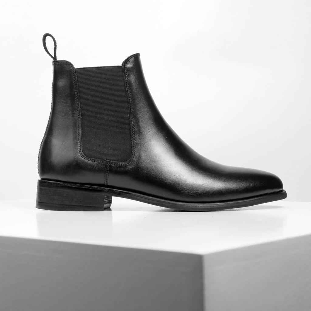 [ĐƯỢC KIỂM HÀNG] Giày thời trang nam Chelsea Boots chất liệu da bò nguyên tấm đế cao su đúc nhiệt độn 3.5cm | BigBuy360 - bigbuy360.vn