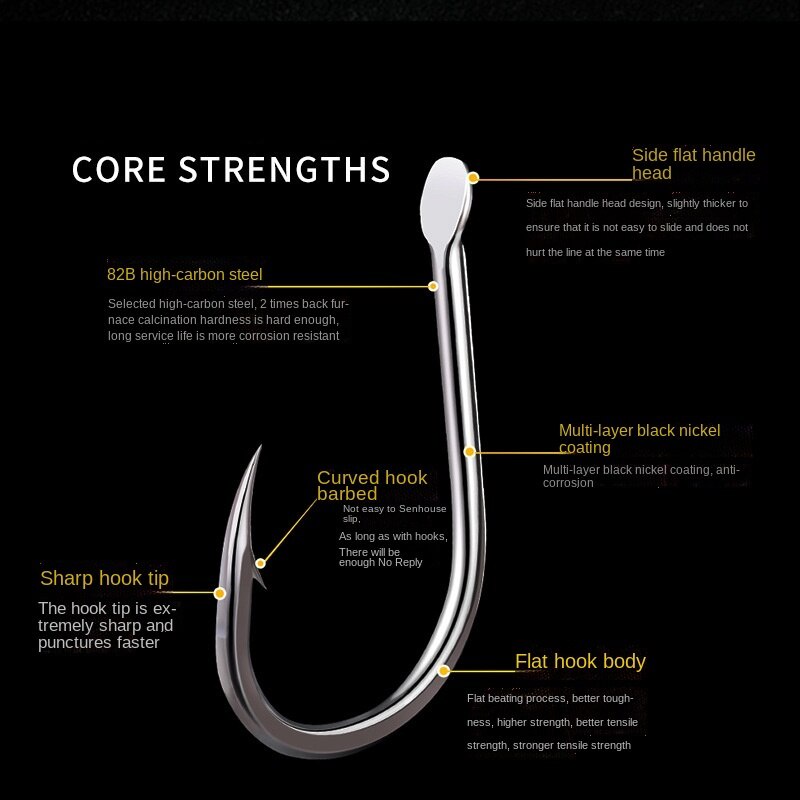 Set 11 Lưỡi Câu Cá Chuyên Dụng Chất Lượng Cao