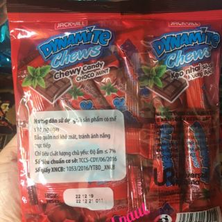 Kẹo Dynamite Chew 3 viên socola bạc hà 125g