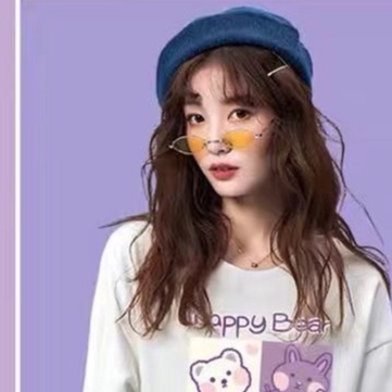 Áo Len Nữ Cổ Tròn Dài Tay Cổ Tròn Họa Tiết Anime Dày Dặn Lót Lông | BigBuy360 - bigbuy360.vn