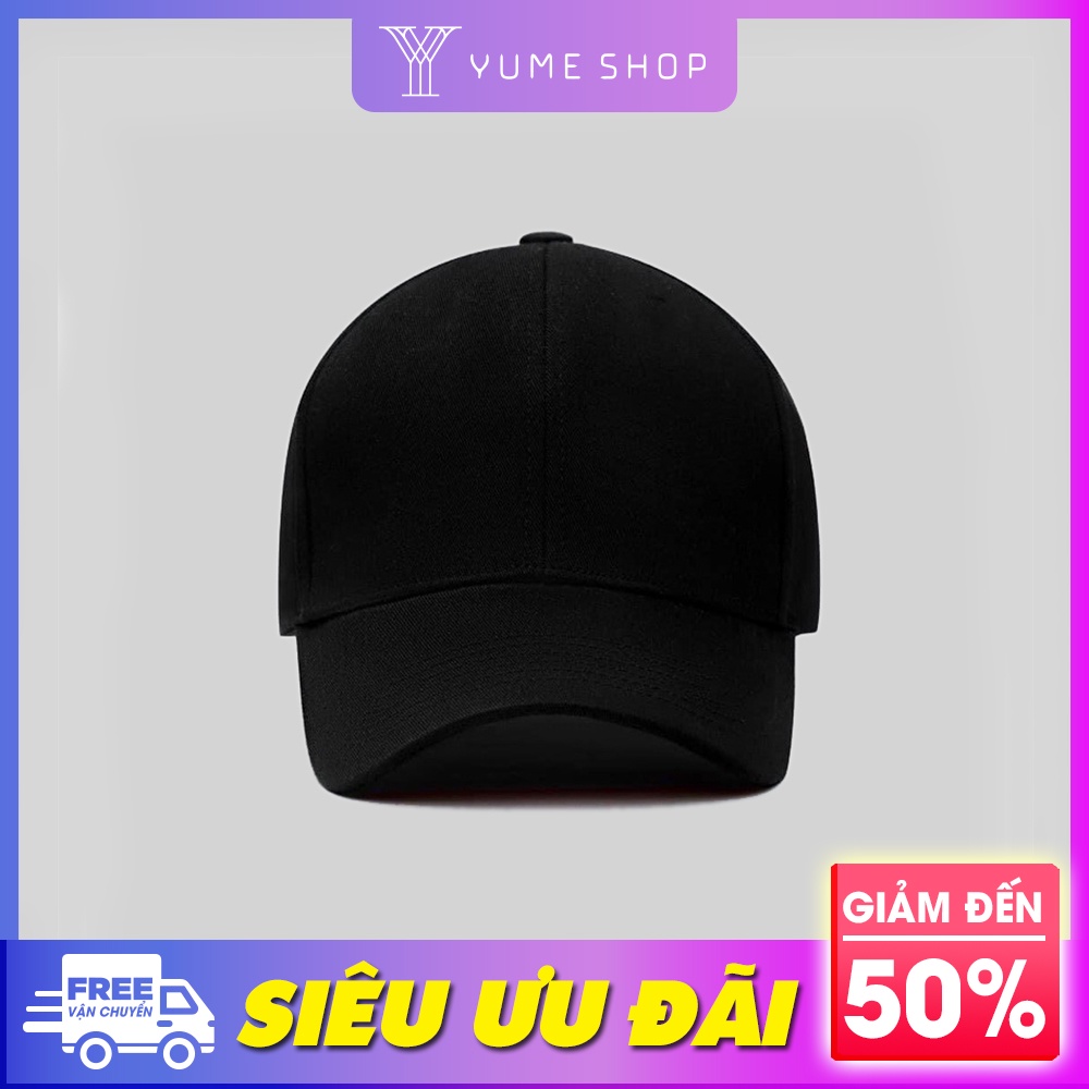 Mũ lưỡi trai đen form unisex nam nữ
