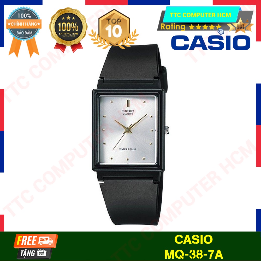 Đồng Hồ Kim Casio Mặt Vuông / Tròn Dây Nhựa Siêu Bền Chống Nước | Mẫu Nam Nữ - HÀNG CHÍNH HÃNG TTC COPUTER HCM