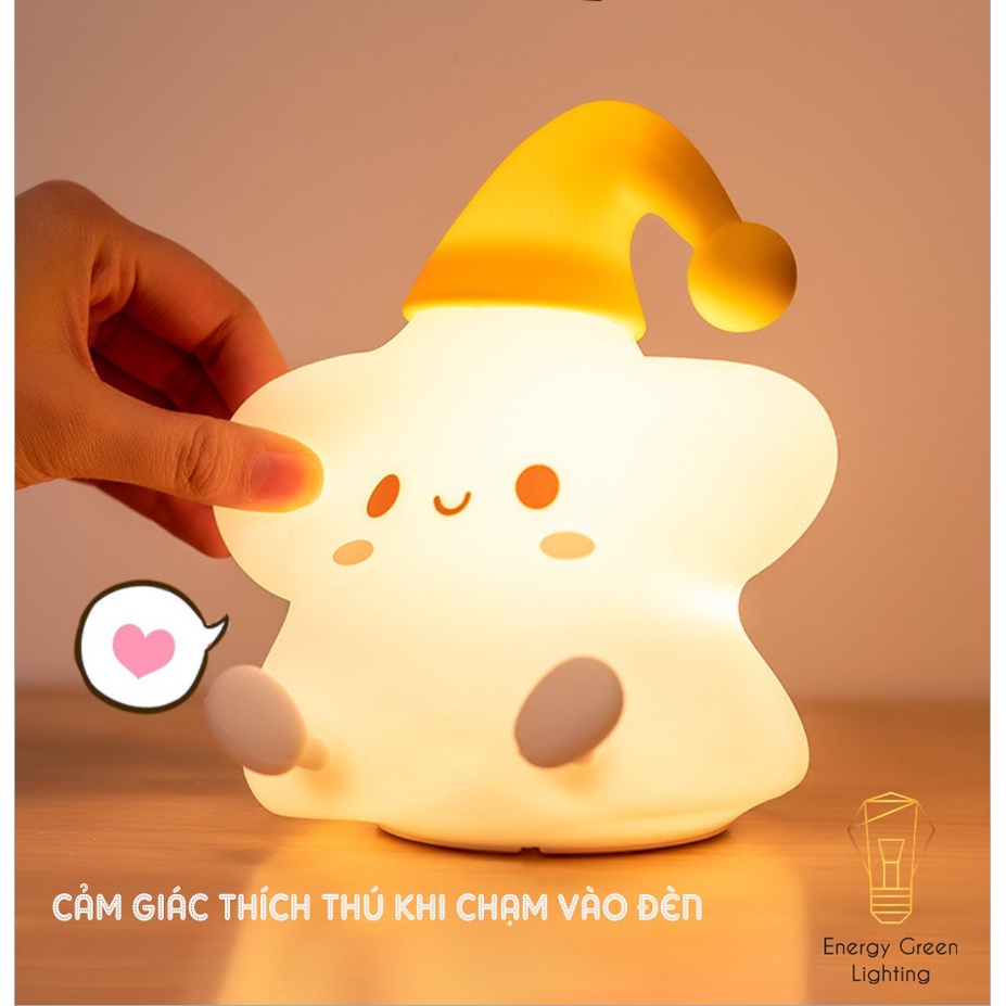 Đèn Ngủ Energy Green Lighting Hình Ngôi sao Siêu Dễ Thương WH-A23 - Thay Đổi Màu Sắc Tùy Thích - Silicon Mềm Mại Siêu