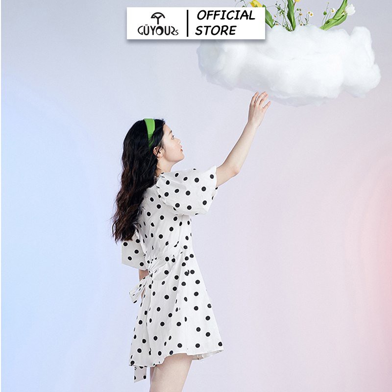 Váy thiết kế GUYOURs đầm họa tiết chấm bi đi chơi dự tiệc siêu đáng yêu GUV115 | BigBuy360 - bigbuy360.vn