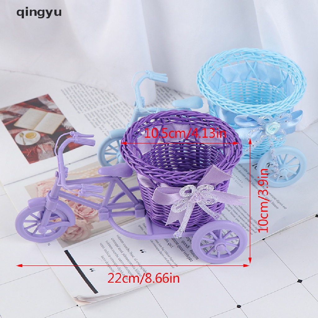 Giỏ Hoa Hình Xe Đạp Ba Bánh Nhỏ Xinh Để Bàn Trang Trí Nhà Cửa / Văn Phòng