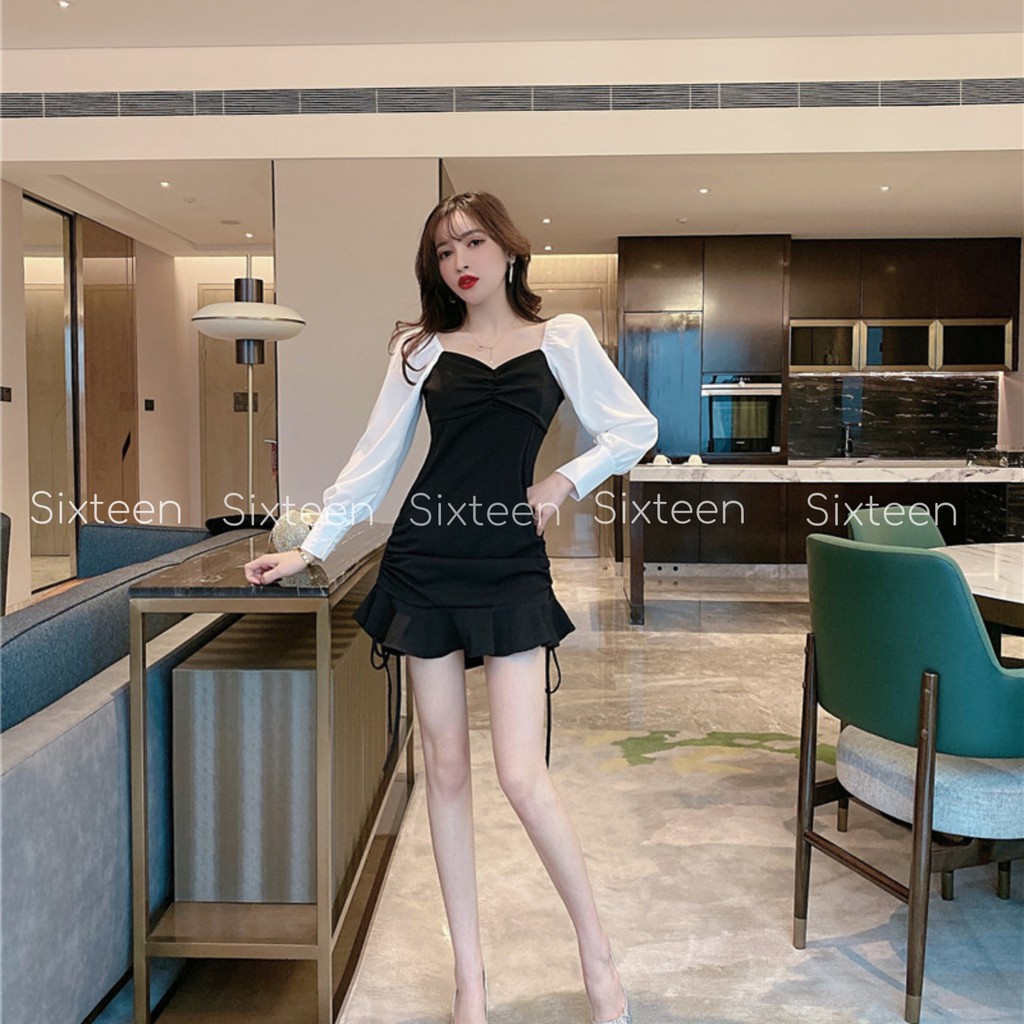 Váy Nữ, Đầm Nữ, Váy Dài Tay Đuôi Cá Dây Rút Phong Cách Trẻ Trung, Cá Tính SIXTEEN. | BigBuy360 - bigbuy360.vn