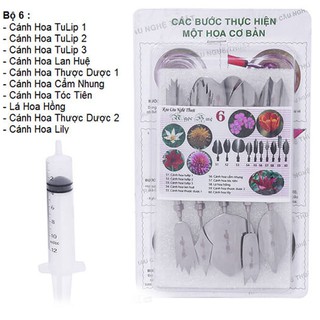 Bộ Dụng Cụ Làm Rau Cau 3d Ngọc Huệ 10 Món Kèm Xi Lanh Cao Cấp Số 6