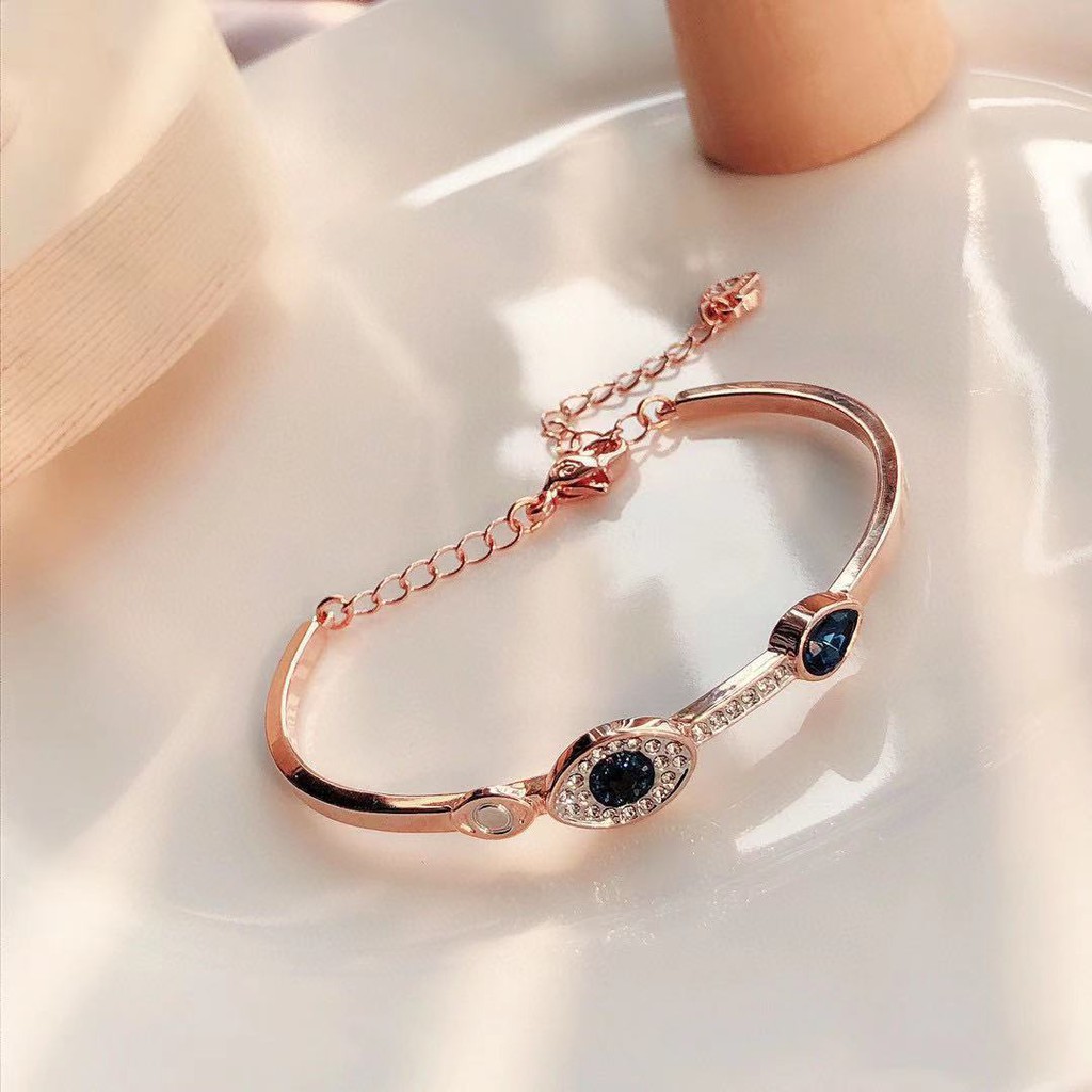 s925 sterling bạc Swarovski Vòng cổ mắt quỷ tay nữ Bông tai Hàn Quốc Đơn giản trong Quà tặng bạn gái