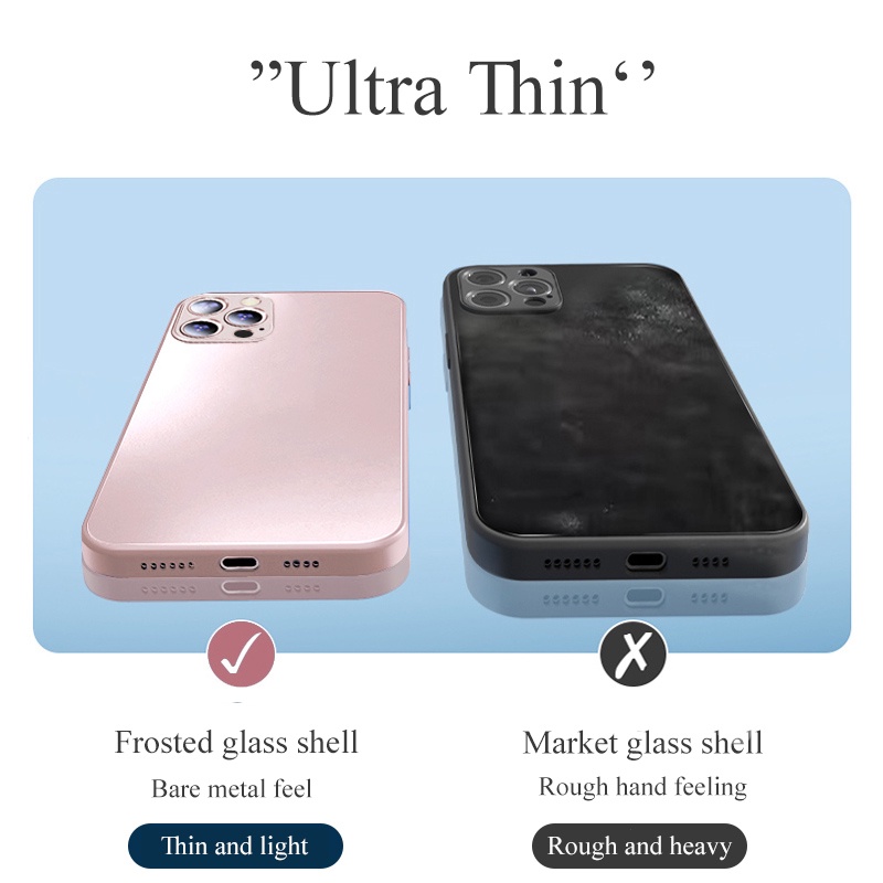 Ốp Điện Thoại Mặt Kính Nhám Chống Bám Vân Tay / Trầy Xước Cho IPhone 14 13 12 11 Pro Max XR X XS