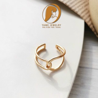 Nhẫn nữ vô cực tùy chỉnh kích cỡ mạ bạc 925 sáng đẹp  | YAME | N03