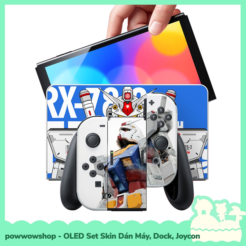 [Sẵn VN - Hỏa Tốc] OLED 26 Mẫu Set Skin Decal Dán Máy, Dock, Joycon Cho Máy Game Nintendo Switch Oled Cool &amp; Cute