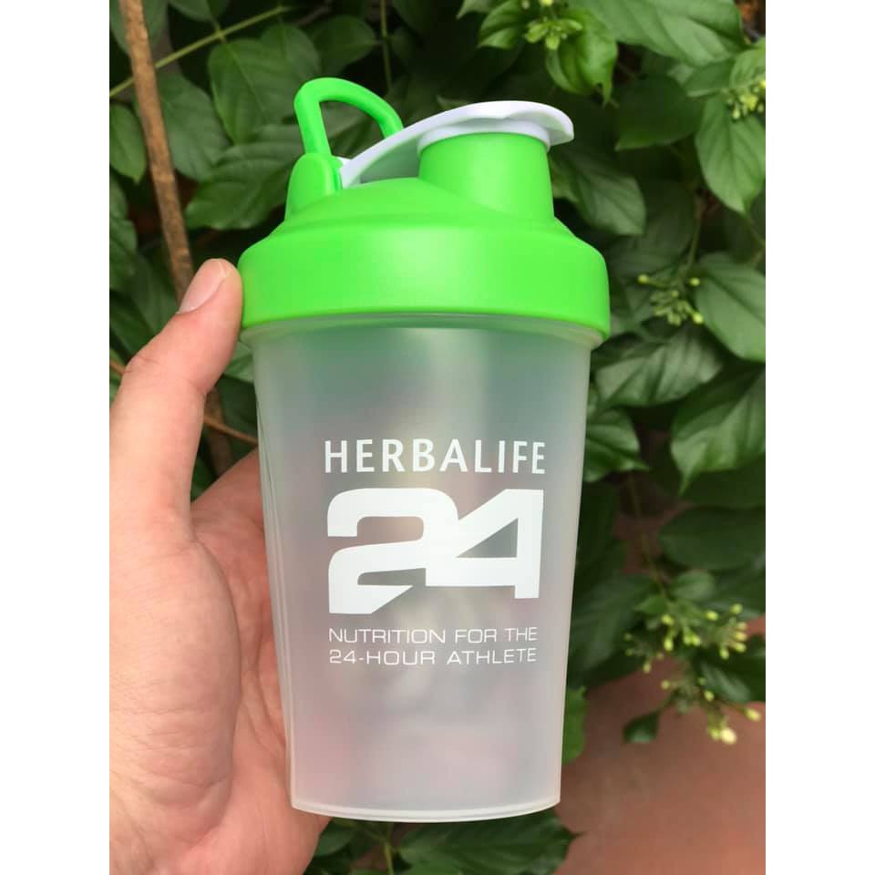 Bình lắc Shake, Herrrbalife, 400ml, logo mới 2023, có quai cầm, kèm lò xo