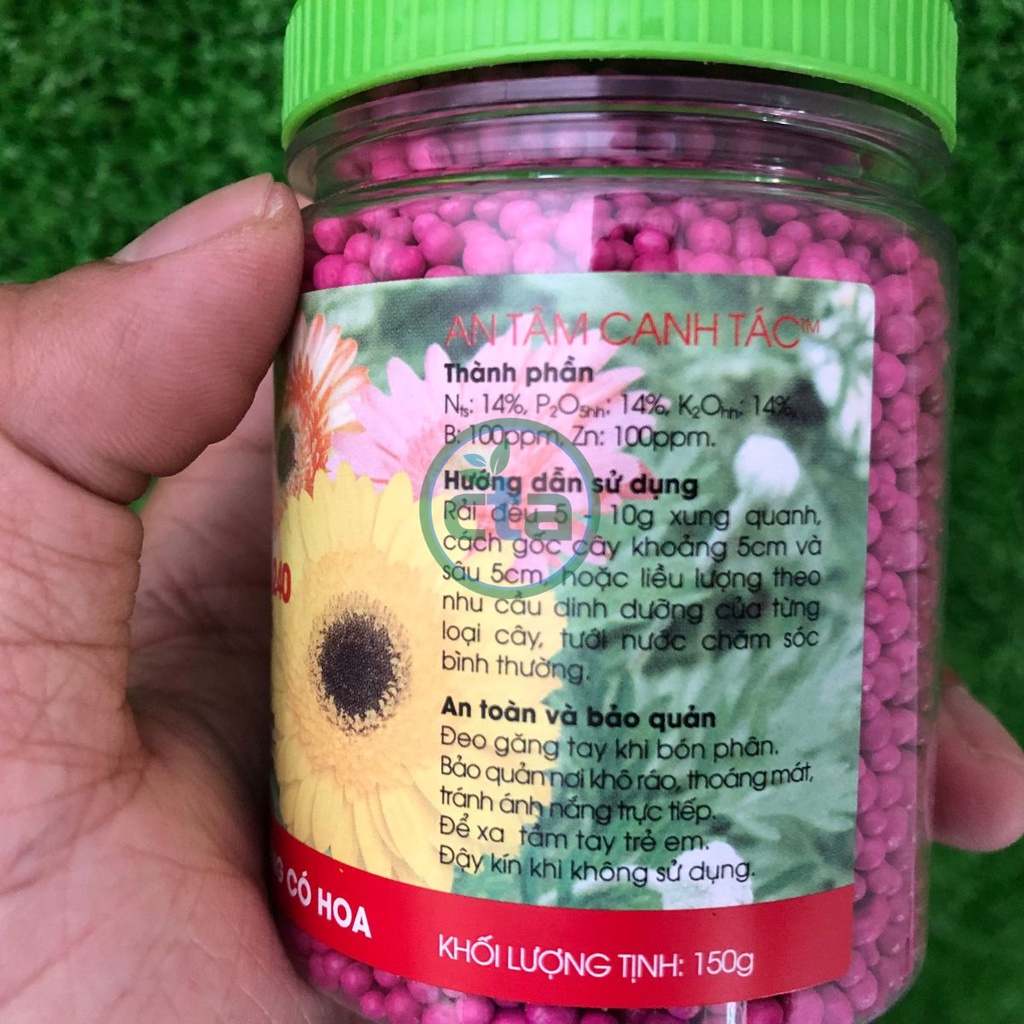 Phân tan châm RYNAN - Khối lượng 100gr hũ nhỏ tiên dụng chuyên cho các loại cây kiểng có hoa