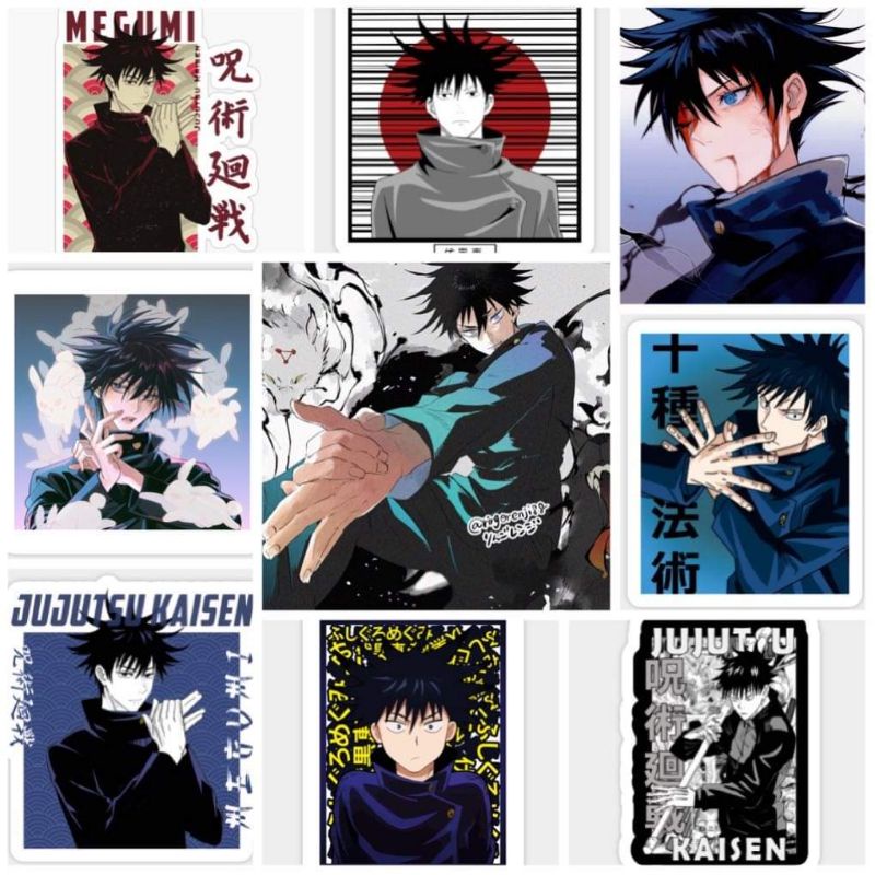10-60 hình dán Stickers Megumi Fushiguro - Jujutsu Kaisen decal