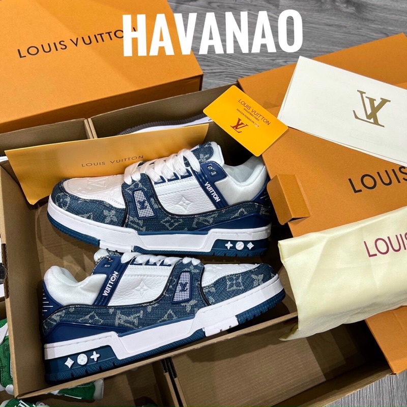 Giày lv  siêu cấp nam nữ . Giày Lv sneaker kèm box full bill thẻ