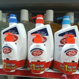 Sữa tắm lifebuoy chai 850g tăng sữa tắm than hoạt tính 150g