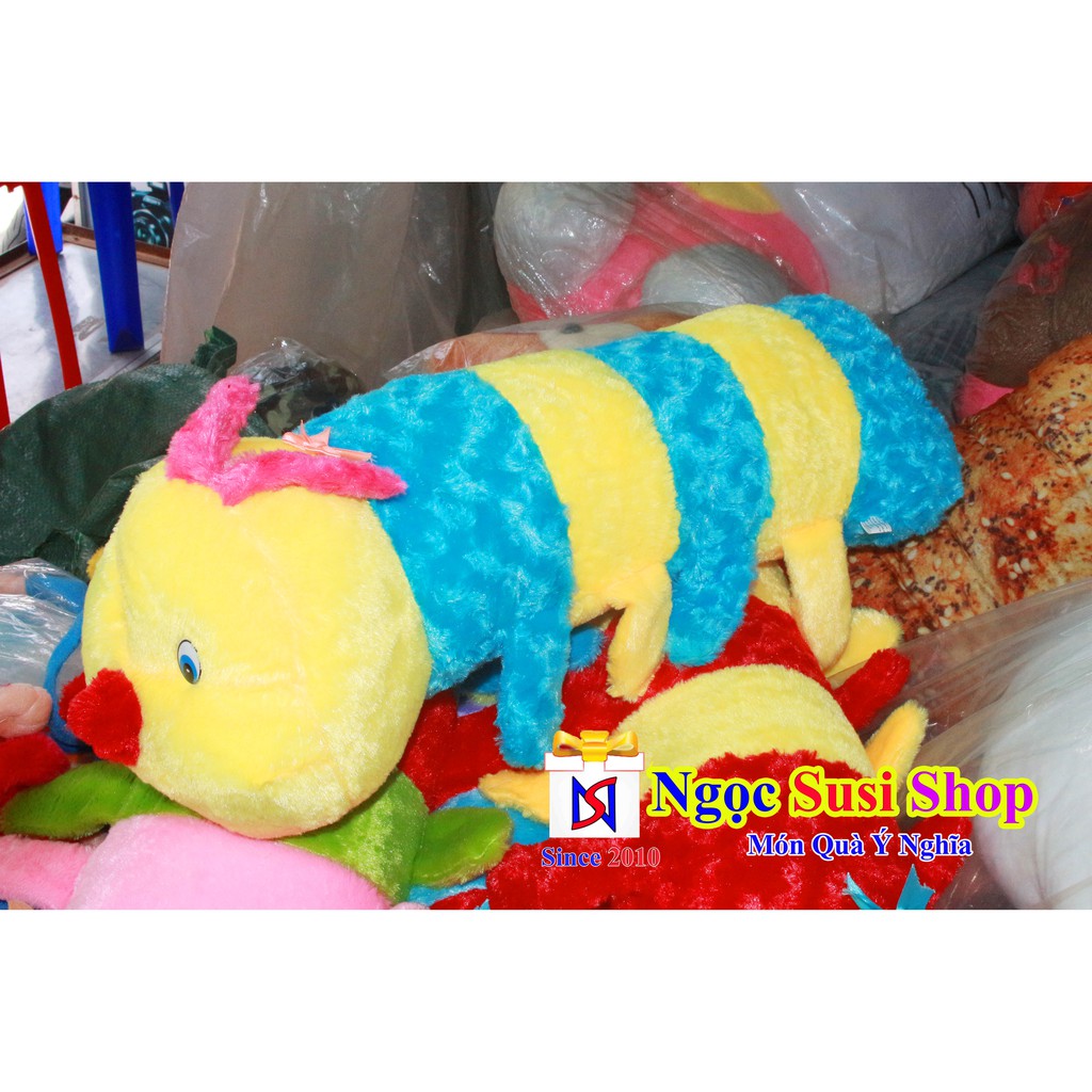 GỐI ÔM CON SÂU SIZE 70CM DÀI 60CM ÔM NGỦ - GẤU BÔNG HÌNH CON SÂU