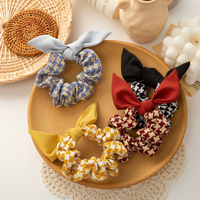 Dây Cột Tóc Đính Nơ Xinh Xắn Kiểu Pháp Cho Nữ