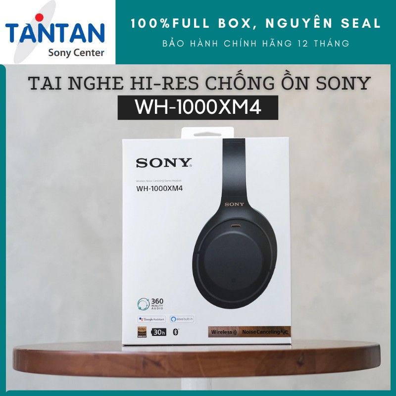 Tai Nghe Sony BLUETOOTH HI-RES CHỐNG ỒN Sony WH-1000XM4 | Dsee Extreme - Speak to Chat - Pin: 38h - Quick Attention