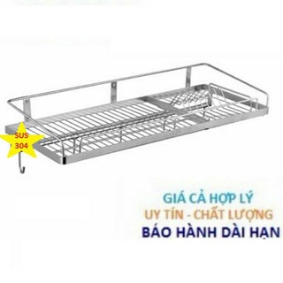 Kệ chén dĩa inox 304 - kệ úp bát inox 304 dài 1m
