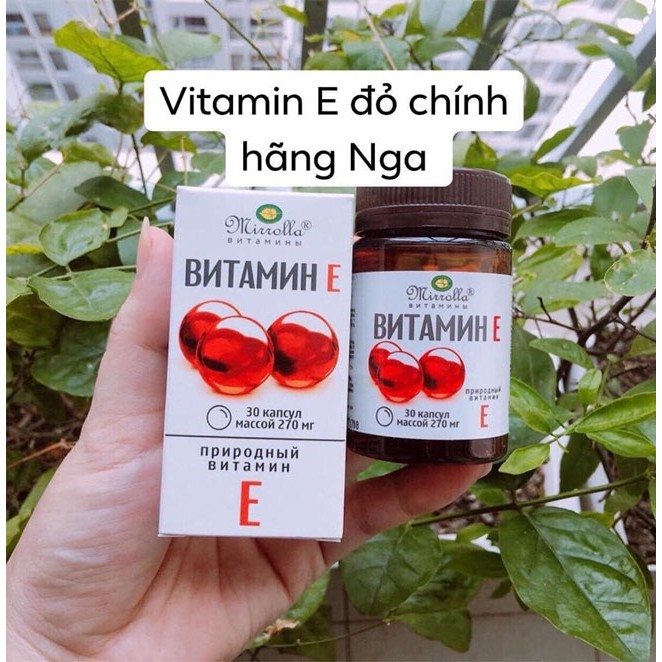 [Mã FMCGLOC giảm 5% đơn 250K] [Thanh lý] Vitamin E Đỏ Mirrolla 270mg Hộp 30 Viên Của Nga | BigBuy360 - bigbuy360.vn