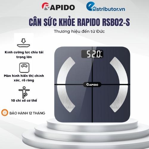 Bạn mới nhập COSHBM -50% đơn 0Đ Cân sức khỏe Rapido RSBF02-S Có