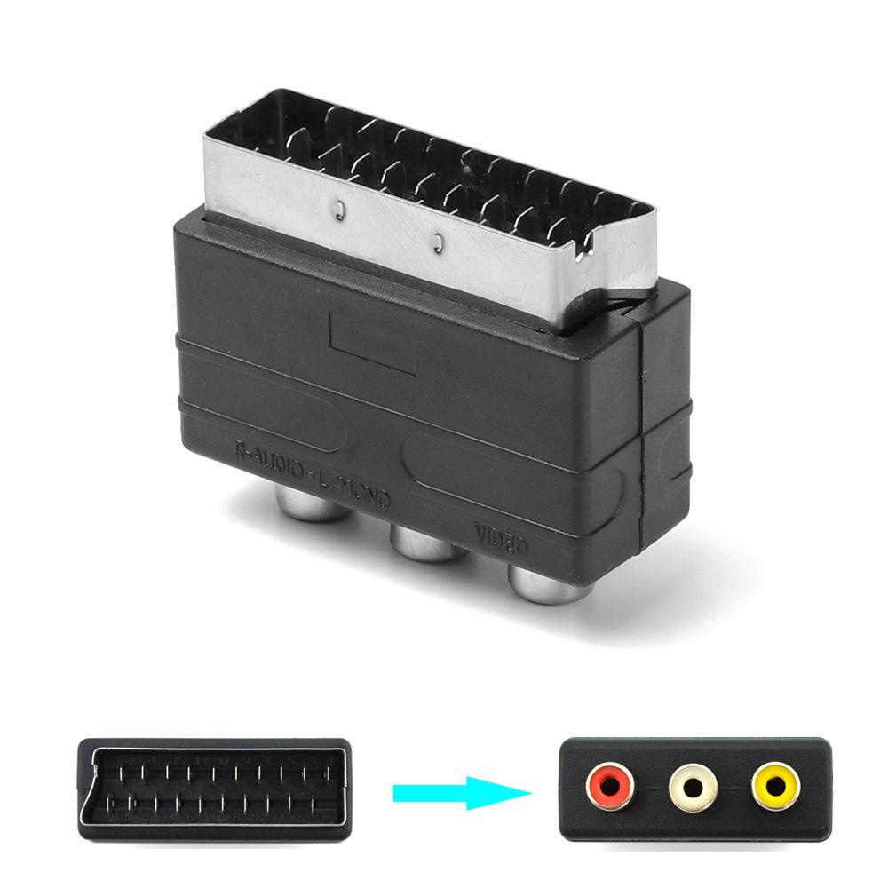 MYRONGVN Đầu Nối Chuyển Đổi Âm Thanh Từ Male Sang 3RCA Female Cho PS4 WII DVD VCR