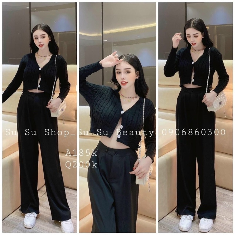 ÁO LEN CDG THỪNG 3 KHUY CHO NỮ