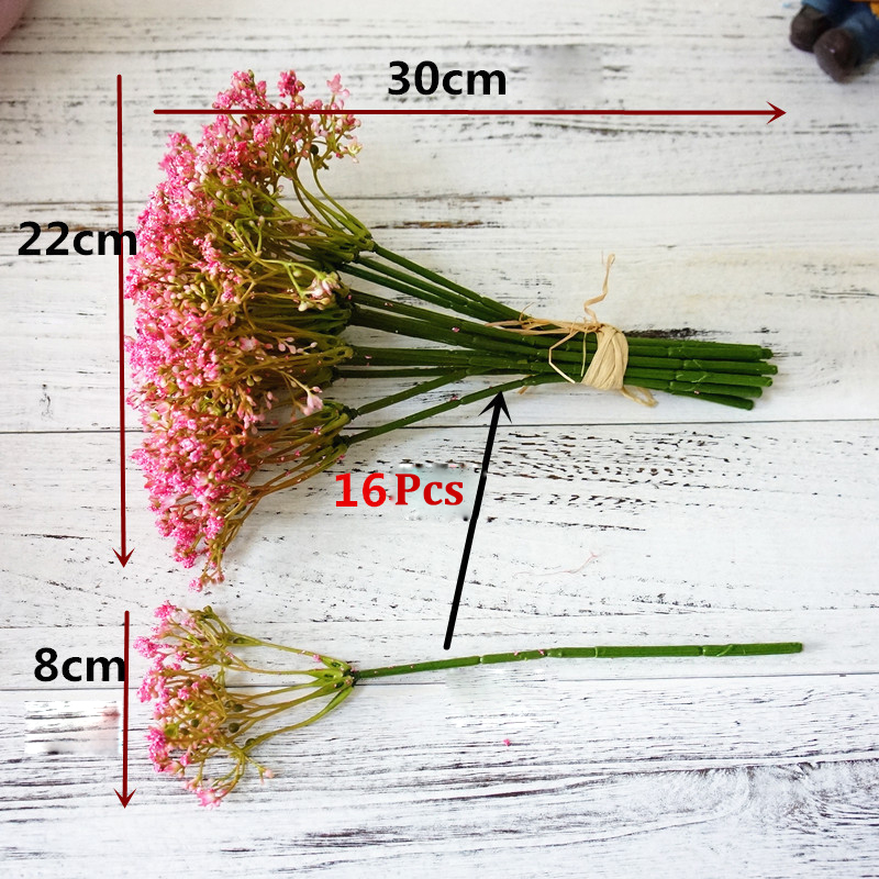 [1 Bunch 16 Pcs] [Gypsophila Artificial Flowers] [Fake Flower For Office,Hotel,Home Wedding Party DIY Indoor Decoration]