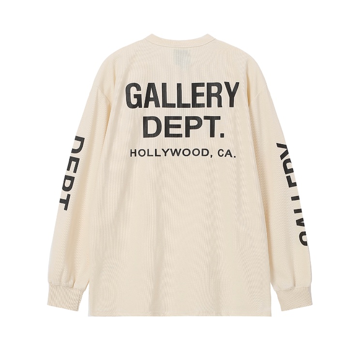 Áo Thun Tay Dài Cổ Tròn In Chữ GALLERY DEPT Phong Cách Đường Phố Mới Unisex
