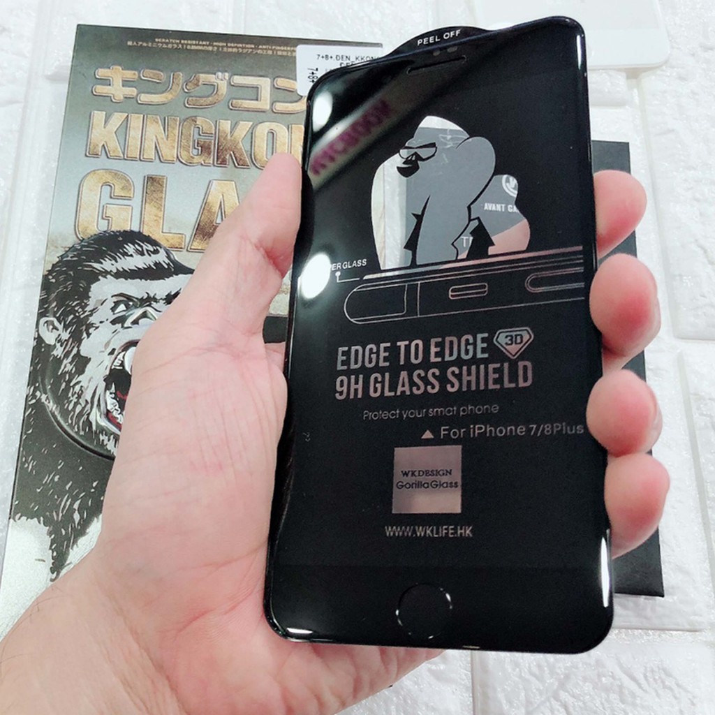 Kính Cường Lực iP WK KingKong Full Màn Hình cho ip Xs Đến 15Promax | Hot Hot Tặng Miếng Lau |