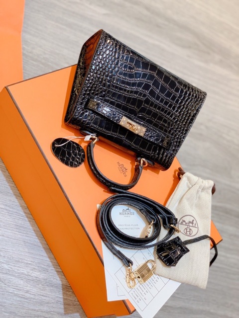 Túi hm kelly da rắn size 20