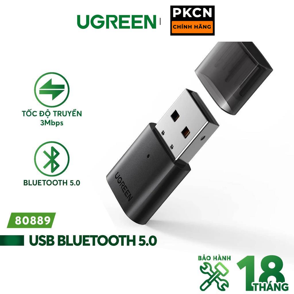 Thiết bị USB thu phát Bluetooth 5.0 UGREEN 80889 cho máy tính laptop - Hàng phân phối chính hãng - B