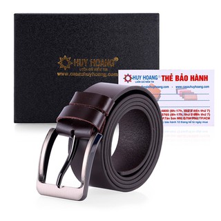 Thắt lưng nam da bò bát gài bản lớn màu nâu HF4139