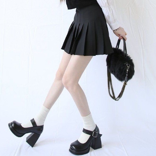 Hàng Mới Về Giày Cao Gót Mary Jane Cao Gót Phong Cách Anh Quốc vintage