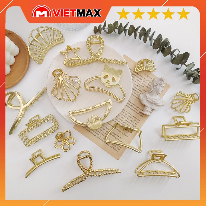 Kẹp Tóc Kim Loại Thiết Kế Đơn Giản Phong Cách Hàn Quốc