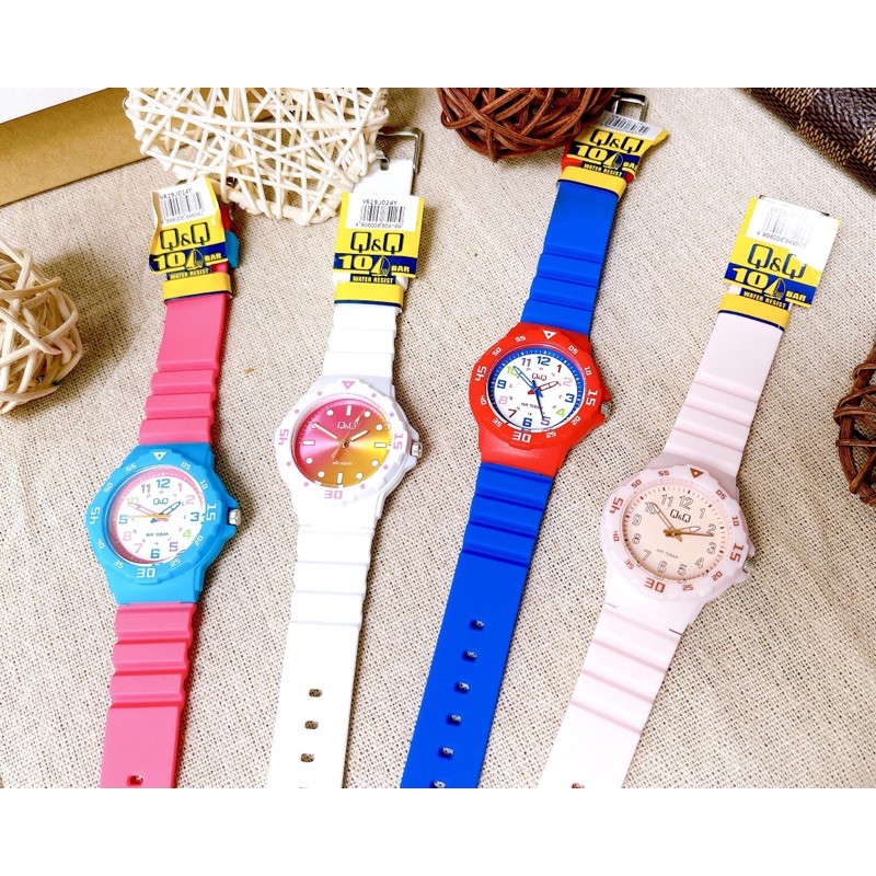 Đồng hồ cho bé trai bé gái siêu cute - Đồng hồ Q&Q VR19J chống nước 100m - Chính hãng Citizen