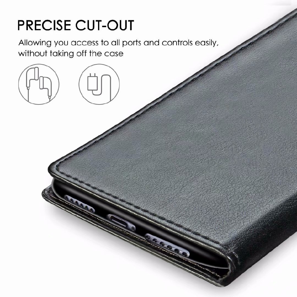 Bao da điện thoại có nắp lật và ngăn đựng thẻ cho Samsung Note 10 Pro Note 8 9 Samsung S8 S9 S10 Plus S10E