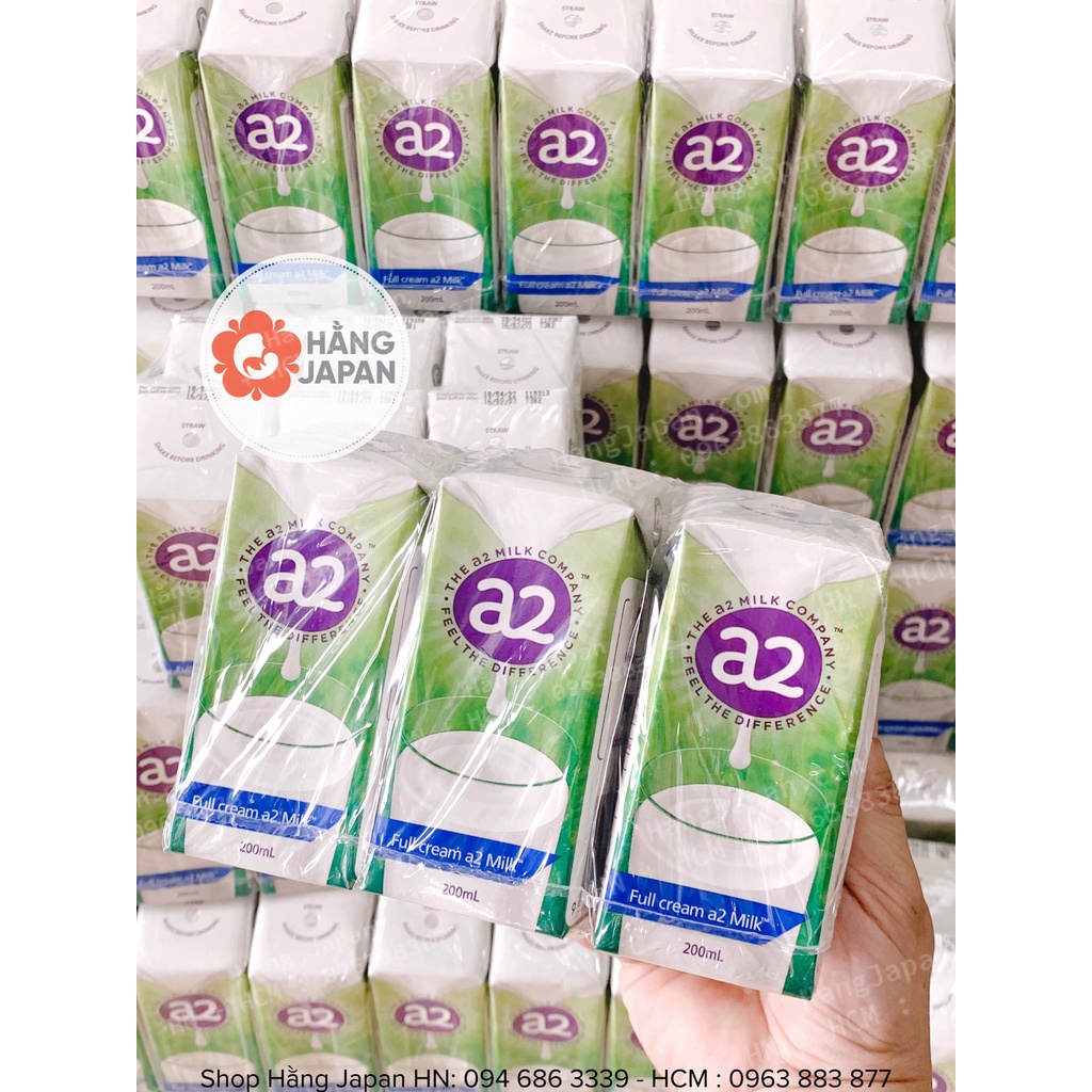 Sữa tươi tiệt trùng dạng nước A2 FULL CREAM 200ml/hộp