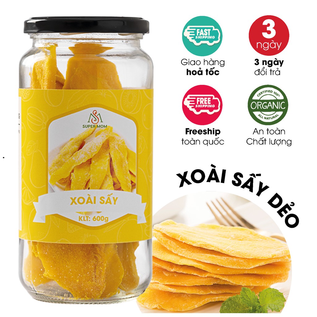 XOÀI CÁT CHU SẤY DẺO ăn vặt healthy cho người ăn kiêng ăn chay lành mạnh &amp; mẹ bầu bổ sung vitaminC &amp; chất xơ