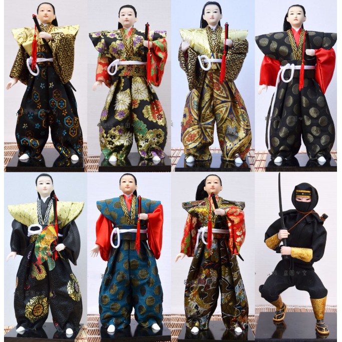 Búp bê chiến binh Samurai Nhật cao 30cm mặc trang phục truyền thống