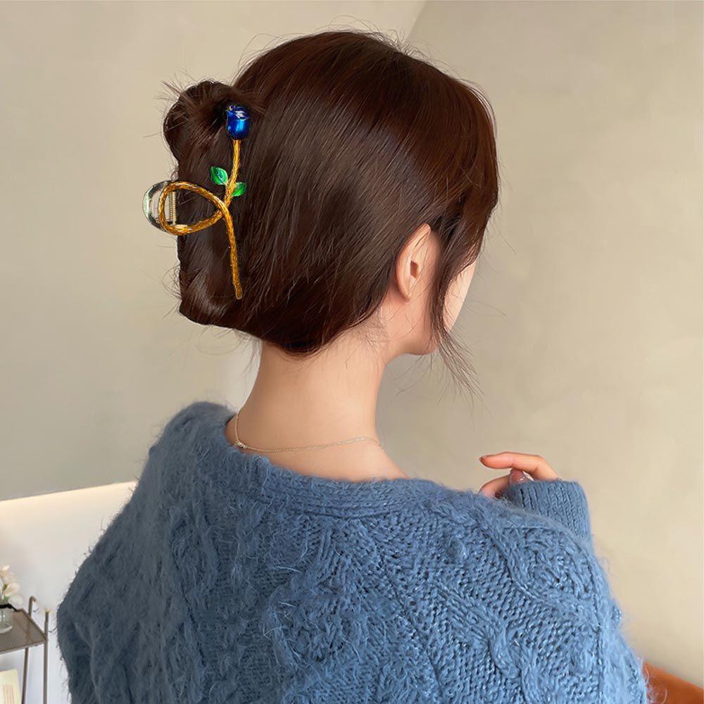 Kẹp Tóc Hình Hoa Hồng / Cá Mập Xinh Xắn WMES15H Cho Nữ