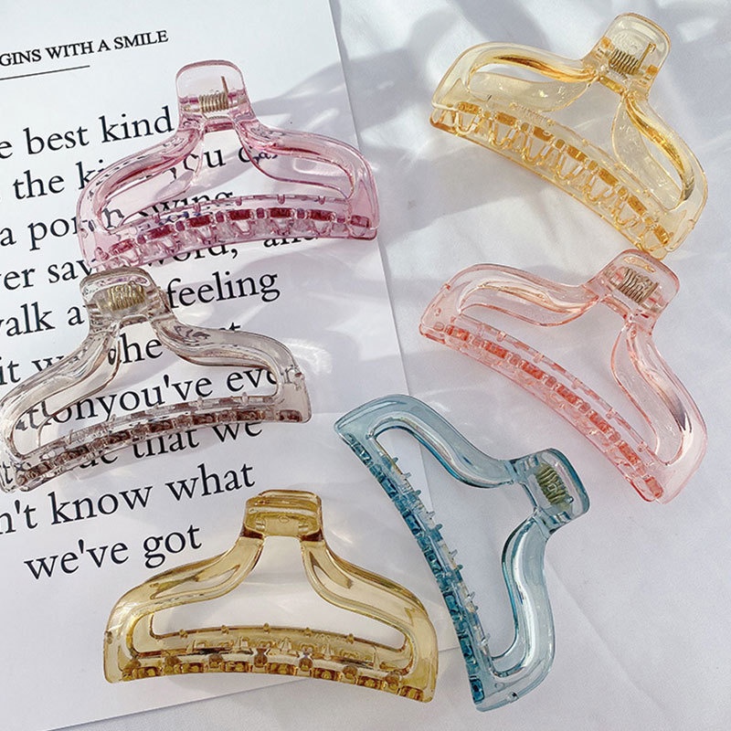 Kẹp Tóc Móng Cá Mập Bằng Nhựa Acrylic Phong Cách Hàn Quốc Cổ Điển Dành Cho Nữ