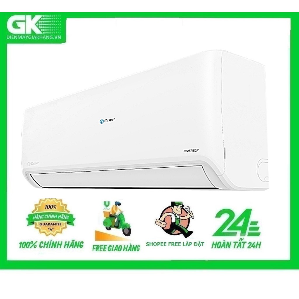 GC-12IS32-MIỄN PHÍ CÔNG LẮP ĐẶT-Máy lạnh Casper Inverter 1.5 HP GC-12IS32 Mới 2021