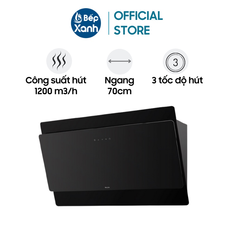 [FREESHIP HCM] Máy Hút Mùi Áp Tường Malloca MC 7086HS - Ngang 70cm - Công Suất Hút 1200m3/h