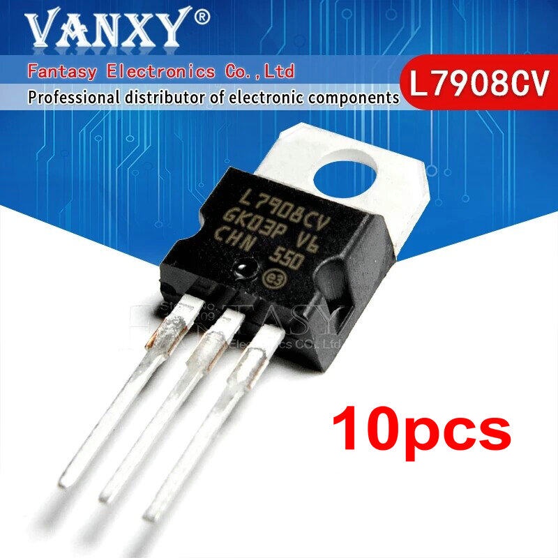 10 CÁI L7908CV TO220 L7908 TO-220 7908 LM7908 MC7908 IC mới và nguyên bản