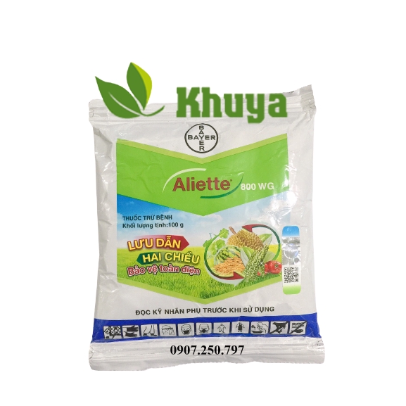 Thuốc trừ bệnh cây Aliette 800WG 100gr trừ Vi Khuẩn Chết Cây Thối rễ